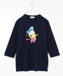 DISNEY/【DISNEY/ディズニー】ミッキー/ミニー/ドナルド/デイジー 天竺7分袖プリントTシャツ/505576258