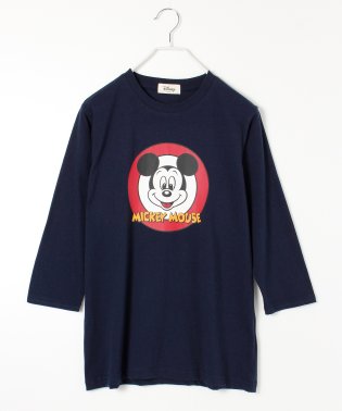 DISNEY/【DISNEY/ディズニー】Mickey Mouse プリント7分袖Tシャツ/505576261