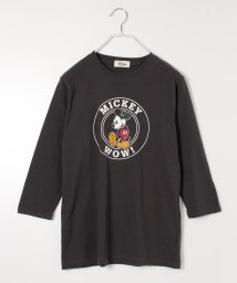 DISNEY(DISNEY)/【DISNEY/ディズニー】Mickey Mouse プリント7分袖Tシャツ/スミクロ