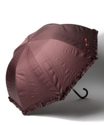 LANVIN en Bleu(umbrella)(ランバンオンブルー（傘）)/晴雨兼用日傘　ドビーフリル/ダークブラウン