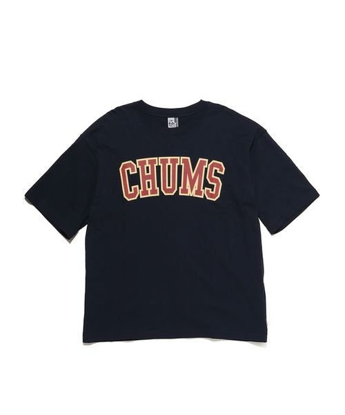 CHUMS(チャムス)/OVERSIZED CHUMS COLLEGE T－SHIRT (オーバーサイズド チャムス カレッ)/NAVY