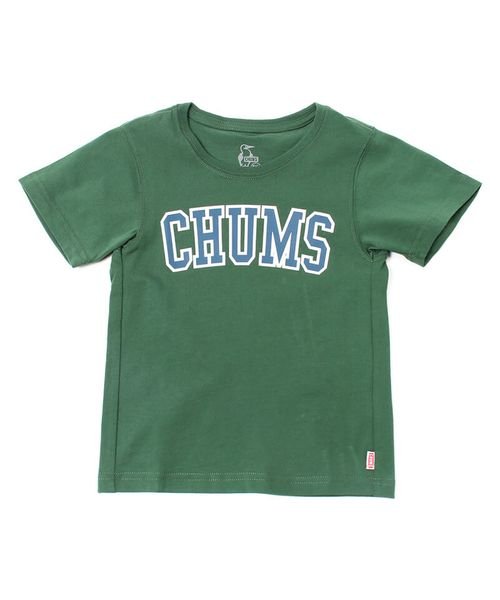 CHUMS(チャムス)/KIDS CHUMS COLLEGE T－SHIRT (キッズ チャムス カレッジ Tシャツ)/DARKGREEN