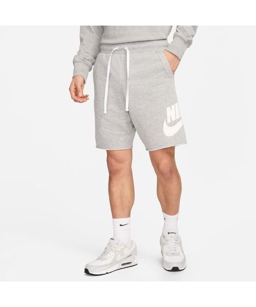 NIKE(ナイキ)/ナイキ クラブ ALUMNI ハイブリッド FT ショート/DKGREYHEATHER/WHITE/WHITE