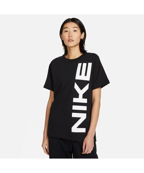NIKE(ナイキ)/ナイキ ウィメンズ NSW NIKE AIR S/S Tシャツ/ブラック/（ホワイト）