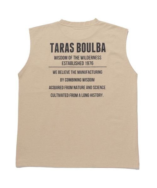TARAS BOULBA(タラスブルバ)/ドライノースリーブプリントTシャツ/ベージュ