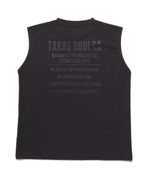 TARAS BOULBA(タラスブルバ)/ドライノースリーブプリントTシャツ/チャコール