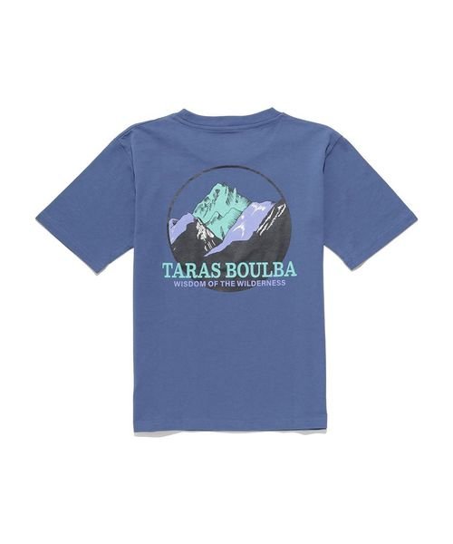 TARAS BOULBA(タラスブルバ)/ジュニアコットンナイロンプリントポケットTシャツ マウンテン/ブルー