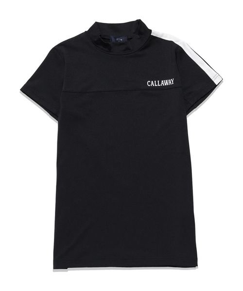 Callaway(キャロウェイ)/半袖モックネックシャツ/ブラック