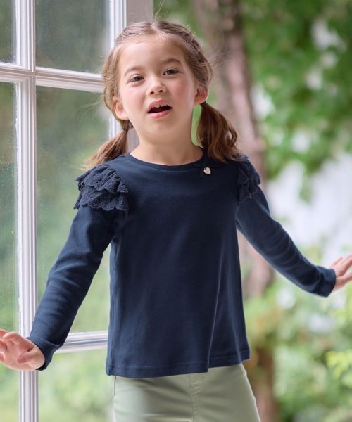 セール】袖 レース ガーリー Tシャツ(505623775) | エニファム  