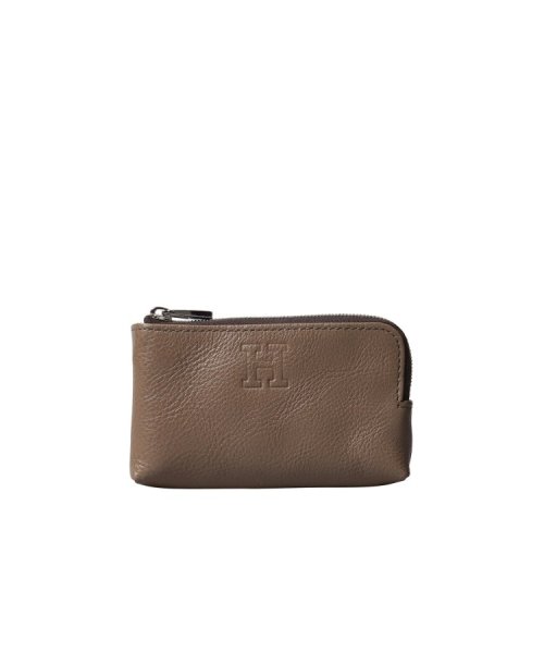 【アクセサリー】ポーチ（キーリング付き） レザー コンパクト カードケース キーケース 本革 キーリング付き