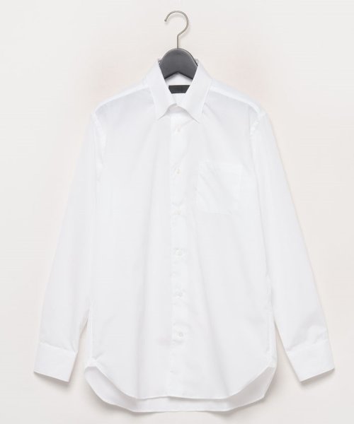 D'URBAN(ダーバン)/ブロードホワイトドレスシャツ(スナップダウン)/ホワイト