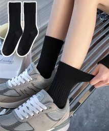 shoppinggo(ショッピングゴー)/靴下 ソックス レディース アンクル 冷えとり靴下 蒸れない くつ下 socks フットウェア アンクルソックス 黒白 可愛い カジュアル おしゃれ/ブラック