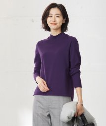 J.PRESS LADIES（LARGE SIZE）(J．プレス　レディス（大きいサイズ）)/【洗える】PRINCE ハイネック ニット/パープル系