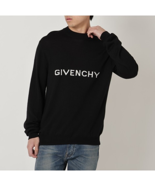 セール】ジバンシィ ニット・セーター ロゴ ブラック メンズ GIVENCHY