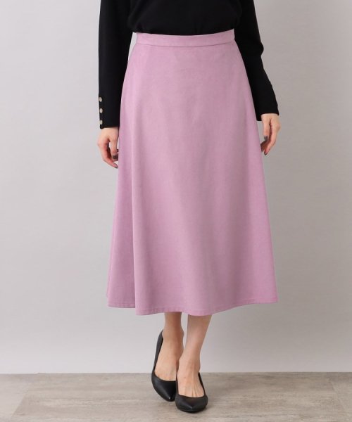 セール】【セットアップ可能】フェイクスエードフレアスカート  