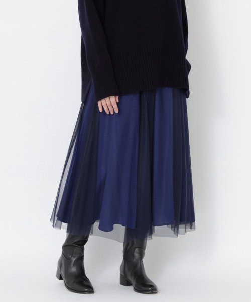 リバーシブルチュールスカート 