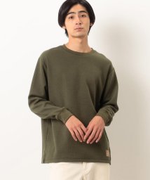 Purple & Yellow/裏起毛 ワッフル クルーネックＴシャツ/505518427