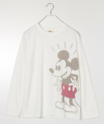 DISNEY(DISNEY)/【DISNEY/ディズニー】Mickey Mouse/PHOO プリント/刺繍 長袖Tシャツ/オフホワイト
