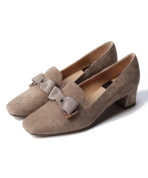 リボンモチーフスリッポンパンプス 