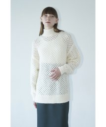 CLANE(クラネ)/DOT MESH MOHAIR OVER KNIT TOPS/IVORY