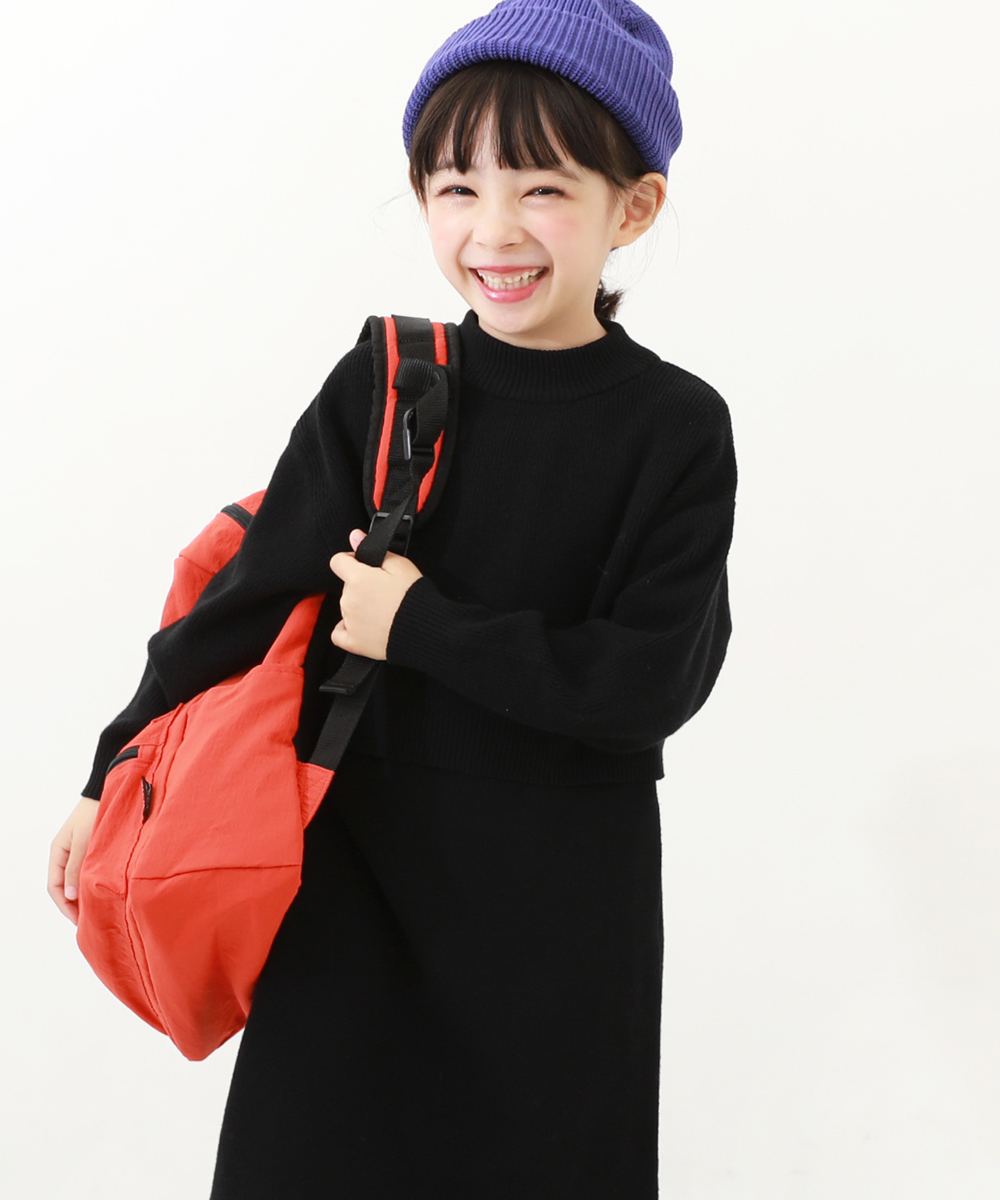 洗える チクチクしない素肌ニット セーター＆ニットワンピース セットアップ 子供服 キッズ 女の子 長袖ワンピース ワンピース