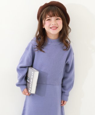 devirock/洗える チクチクしない素肌ニット セーター＆ニットワンピース セットアップ 子供服 キッズ 女の子 長袖ワンピース ワンピース /505615609