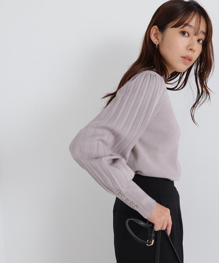 662ロペ華やかマゼンダピンク上質ウール100％ゆったりニット38M