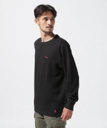 LHP(エルエイチピー)/POLO RALPH LAUREN/ポロラルフローレン/Waffle Long Sleeve CrewNeck/ワッフルロングスリーブT/ブラック