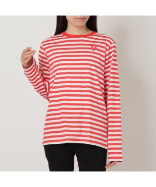 Marimekko/マリメッコ Tシャツ・カットソー ロングTシャツ ストライプ レッド レディース MARIMEKKO 092096 865 TASARAITA LONGSLEE/505626949