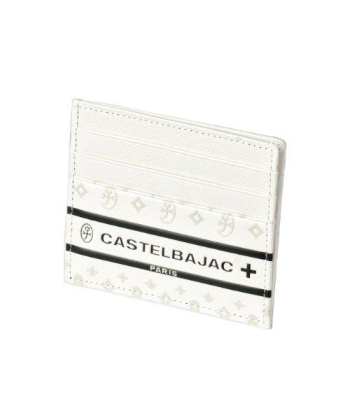 CASTELBAJAC(カステルバジャック)/カステルバジャック 財布 カードケース 小銭入れ メンズ レディース ブランド スリム レザー 本革 薄型 CASTELBAJAC 097601/ホワイト