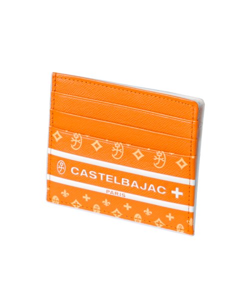 CASTELBAJAC(カステルバジャック)/カステルバジャック 財布 カードケース 小銭入れ メンズ レディース ブランド スリム レザー 本革 薄型 CASTELBAJAC 097601/オレンジ