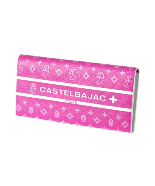 CASTELBAJAC(カステルバジャック)/カステルバジャック 財布 長財布 メンズ レディース ブランド レザー 本革 薄い 薄い財布 CASTELBAJAC 097604/ピンク