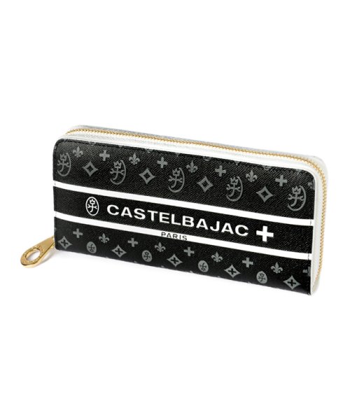 CASTELBAJAC(カステルバジャック)/カステルバジャック 財布 長財布 メンズ レディース ブランド ラウンドファスナー レザー 本革 薄い 薄い財布 CASTELBAJAC 097605/ブラック