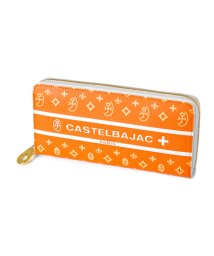 CASTELBAJAC(カステルバジャック)/カステルバジャック 財布 長財布 メンズ レディース ブランド ラウンドファスナー レザー 本革 薄い 薄い財布 CASTELBAJAC 097605/オレンジ