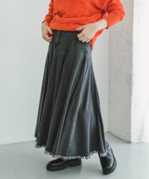 ITEMS URBANRESEARCH(アイテムズ アーバンリサーチ（レディース）)/デニムフレアスカート/BLK