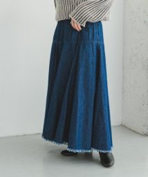 ITEMS URBANRESEARCH(アイテムズ アーバンリサーチ（レディース）)/デニムフレアスカート/BLU