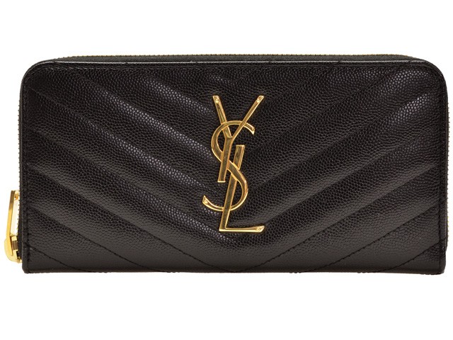 【美品】SAINT LAURENT サンローランパリ 長財布 ラウンドファスナー