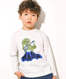 WASK(ワスク)/恐竜ロゴパッチTシャツ(100~160cm)/グレー