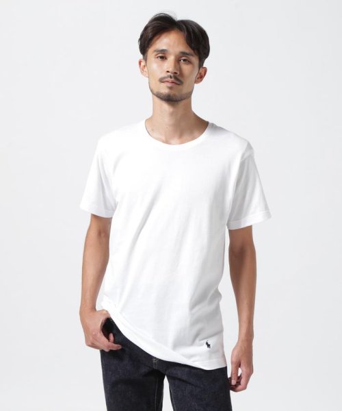 LHP(エルエイチピー)/POLO RALPH LAUREN/ポロラルフローレン/CREW NECK UNDERSHIRT/クルーネックラウンドシャツ/ホワイト