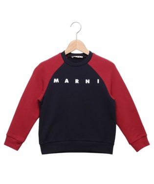 MARNI/マルニ スウェット トレーナー カラーブロック キッズ ロゴ ネイビー レッド キッズ MARNI M00818M00NI FELPA 0M803/505628368