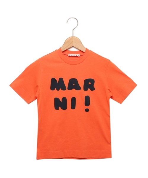 MARNI(マルニ)/マルニ Tシャツ・カットソー ロゴプリントクルーネックTシャツ キッズ ロゴ オレンジ キッズ MARNI M00934M00HZ MT163U 0M428/その他