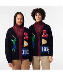 LACOSTE UNISEX/グラフィックジャカードリサイクルニットカーディガン/505628926