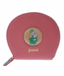 Jocomomola(ホコモモラ)/ワンポイントモチーフラウンド型二つ折り財布/ピンク