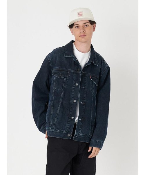 Levi's(リーバイス)/WELLTHREAD(R) リラックスフィット トラッカージャケット ダークインディゴ LEAF/DARKINDIGO-WORNIN