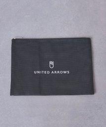 UNITED ARROWS(ユナイテッドアローズ)/ロゴ メッシュ フラットポーチ/BLACK