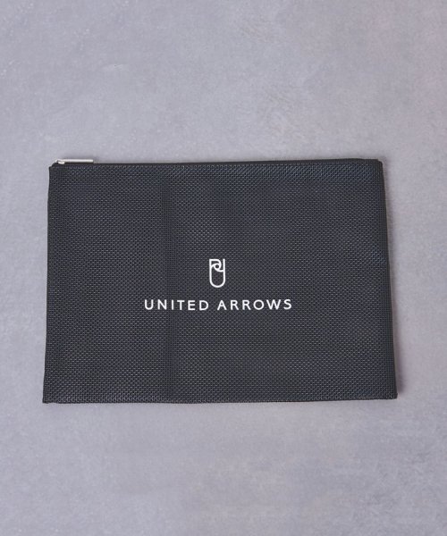 UNITED ARROWS(ユナイテッドアローズ)/ロゴ メッシュ フラットポーチ/BLACK