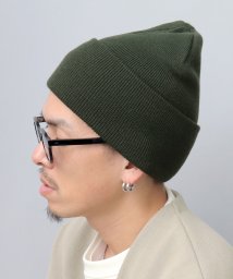 Besiquenti(ベーシックエンチ)/アクリル ハイゲージ プレーン ニットワッチ ニット帽 ニットキャップ 帽子 カジュアル メンズ ユニセックス/グリーン
