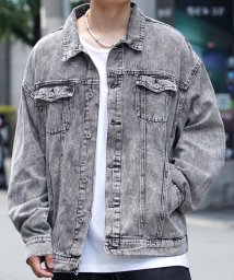 1111clothing/デニムジャケット メンズ gジャン レディース ケミカルウォッシュ ジージャン オーバーサイズ ジャケット ビッグシルエット ブルゾン アウター 長袖/505630429