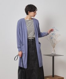 SHOO・LA・RUE(シューラルー)/【体型カバー】 もちもちタッチ トッパーカーディガン/ブルー（092）