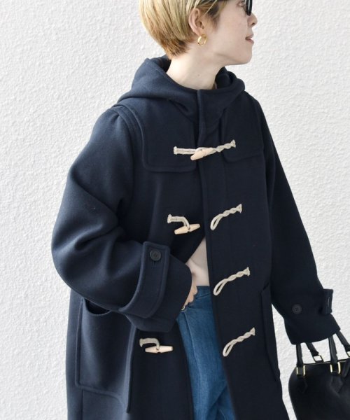 SHIPS any: メルトン ロング ダッフル コート 